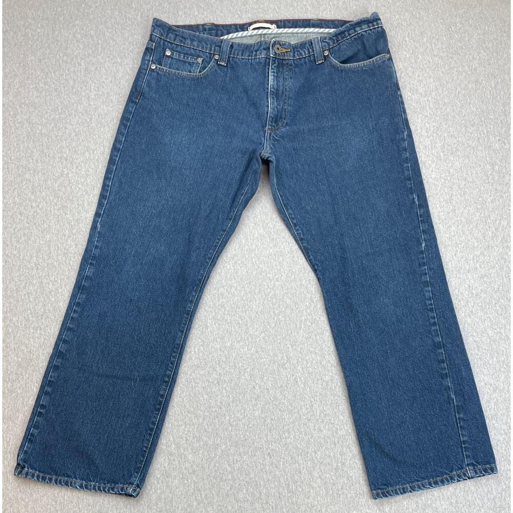 LL Bean Jeans Mens 38 x 29 Blue Denim 100% Cotton Standard Fit Straight Leg